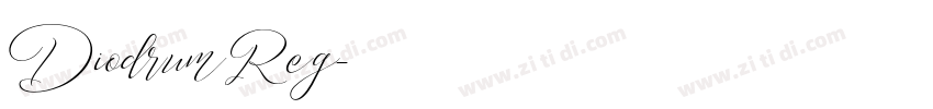 Diodrum Reg字体转换